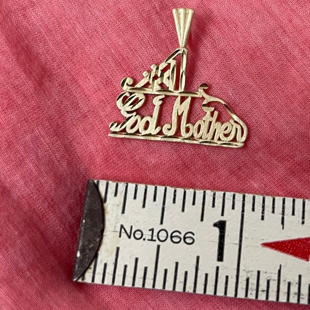 14k Gold God Mother Charm - Picture 10 of 10